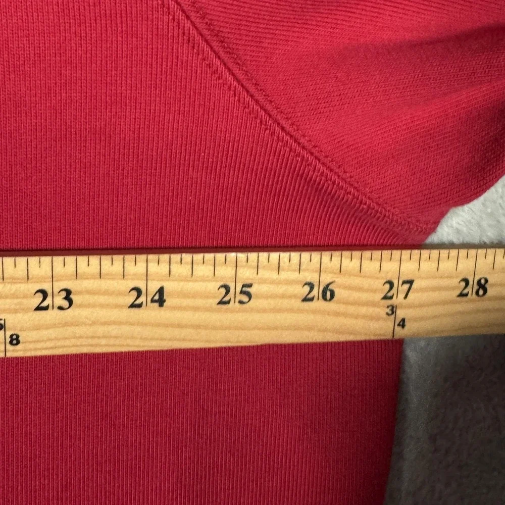 Polo Ralph Lauren Rugby Shirt Mens XL Red Elbow Patch Long Sleeve White Collar - Picture 7 of 10